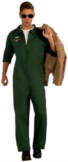 Aviator Jumpsuit-Grn Costume
