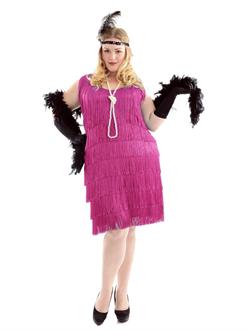 Fuchsia Fashion Flapper Costume