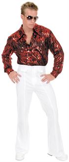 Flame Hologram Disco Shirt Costume