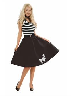 Womens Black Poodle Dress
