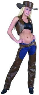 Ladies Full Chaps & Vest Costume