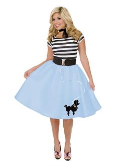 Womens Blue Poodle Skirt