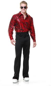 Zebra Print Disco Shirt Costume