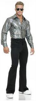 Silver Hologram Disco Shirt Costume