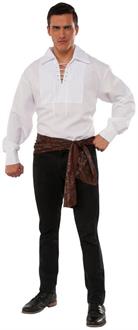 White Lace-Up Pirate Shirt Costume