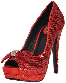 Women'S 5" Red Sequin w/ Diamond Bow