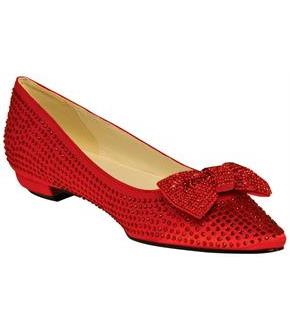 Women'S Red Stone Flat w/ Bow