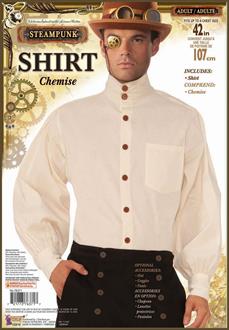 Steampunk Shirt - Men'S - Beig Costume