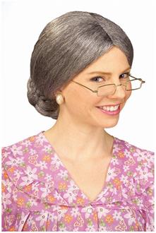Wig-Old Lady With Bun