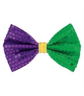 Mardi Gras Sequin Bow Tie