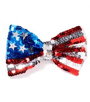 U.S. Flag Sequin Bowtie