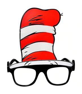 Dr. Seuss The Cat In The Hat Adult Glasses