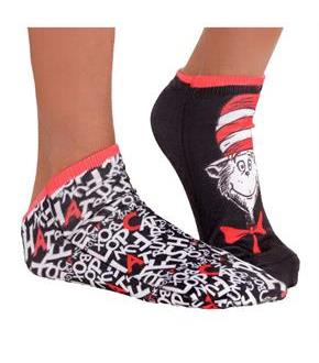 Dr Seuss The Cat In The Hat No Show Socks