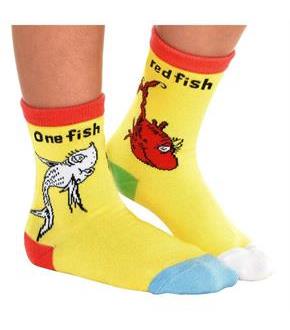 1 Fish 2 Fish Red Fish Blue Fish Crew Socks