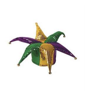 Mardi Gras Sequin Jester Hat