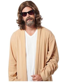 Adult Men's Lazy Guy Wig and Goatee