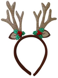 Holiday Reindeer Antler and Ear Headband