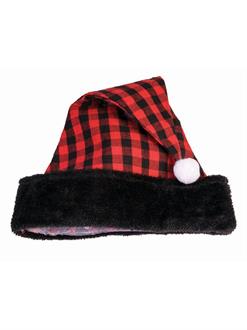 Buffalo Plaid Santa Hat