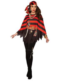 Women's Pirate Poncho Classic Costume