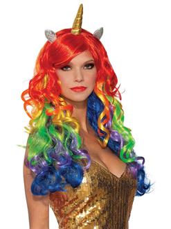 Adult Rainbow Unicorn Wig