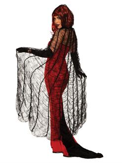 Adult Spider Hooded Sheer Cape