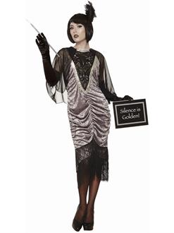 Women's Silent Movie Flapper Costume