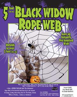 5 Ft. Black Spider Web Rope