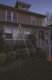 12 Foot LED Light-up Spider Web Yard Halloween Prop