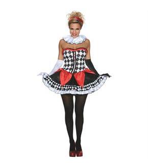 Womens Sexy Miss Harlequin Costume