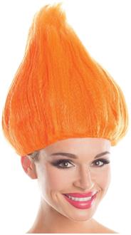 Solid Color Troll Wig  Orange
