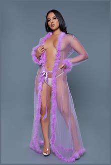 Marabou Robe Lavender