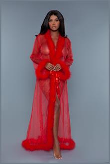 Full-Length sheer robe