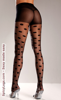 Polka Dot Sheer Nylon Pantyhose