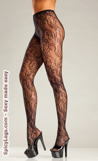 Floral Net Tights