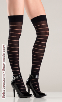 Striped thigh highs