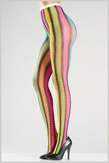 Pantyhose Rainbow Zigzag