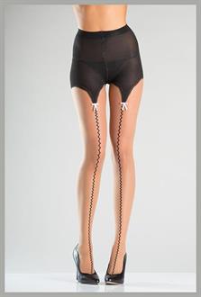 Sheer Faux Garterstrap Pantyhose