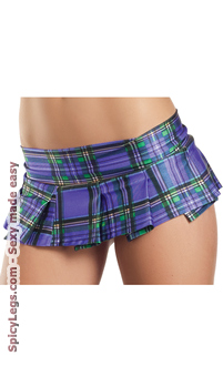 Pleated Plaid School Girl Skirt