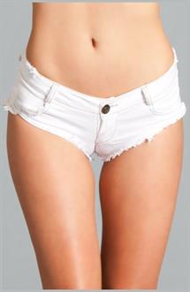 Baby Got Back Booty Shorts - White