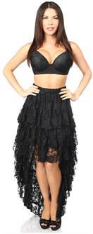 Black High Low Lace Skirt