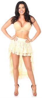 Cream Lace High Low Lace Skirt