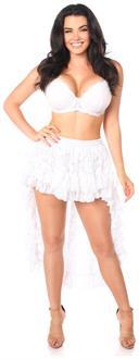 White Lace High Low Lace Skirt