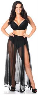 Black Sheer Glitter Skirt