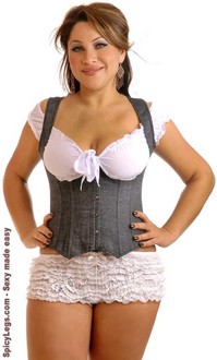 Plus Size Denim Dream Underbust Corset
