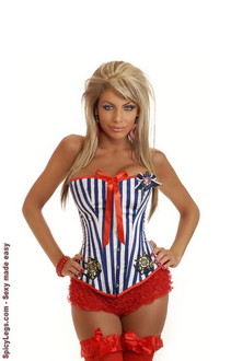 Pin-Up Sailor Burlesque Corset