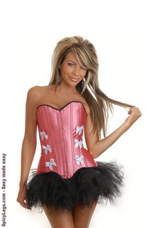 Burlesque Bows Strapless Corset and Pettiskirt