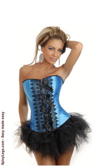 Bows and Lace Burlesque Corset and Pettiskirt