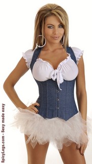 Denim Dream Underbust Corset and Pettiskirt
