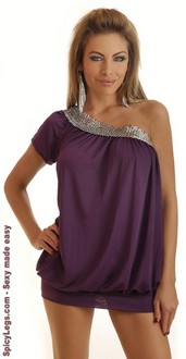 Purple Grecian Goddess Mini Dress