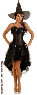 3 PC Burlesque Witch Costume